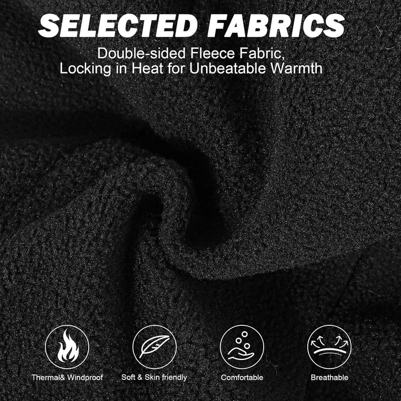 Excefore Winter Thermal Fleece Balaclava Mask, Unisex Warm Full Face Cover Windproof Hat, Neck & Ear Warmer Scarf, Cold Weather Snood for Running, Skiing, Cycling, Motorbikes, Hiking, Outdoor Sports - Image 3