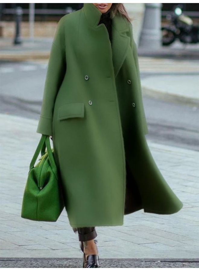 Popular Women's Clothing Fashion Loose Casual Mid-length Women's Woolen Coat Warm Coat Women's