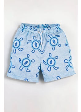 Gold Class Kidswear Turtle Printed Drawstring Lined Boys Swim Shorts  - Image 1