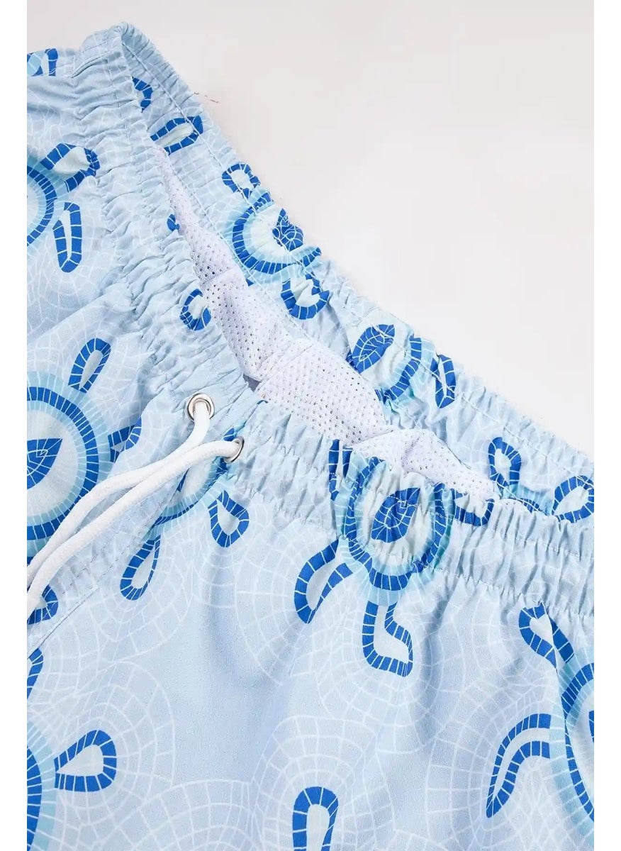 Gold Class Kidswear Turtle Printed Drawstring Lined Boys Swim Shorts  - Image 5
