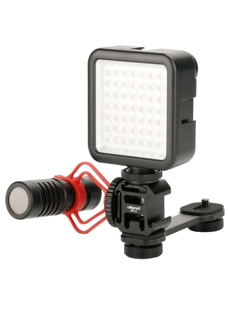 Ulanzi - Triple Cold Shoe Gimbal Microphone Mount Video Light Extension Bar with 1/4 inch Adapter - Image 1