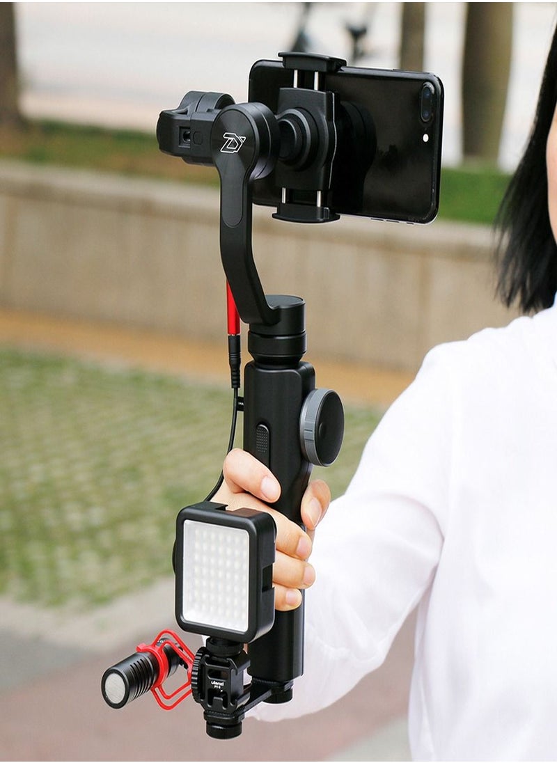 Ulanzi - Triple Cold Shoe Gimbal Microphone Mount Video Light Extension Bar with 1/4 inch Adapter - Image 1