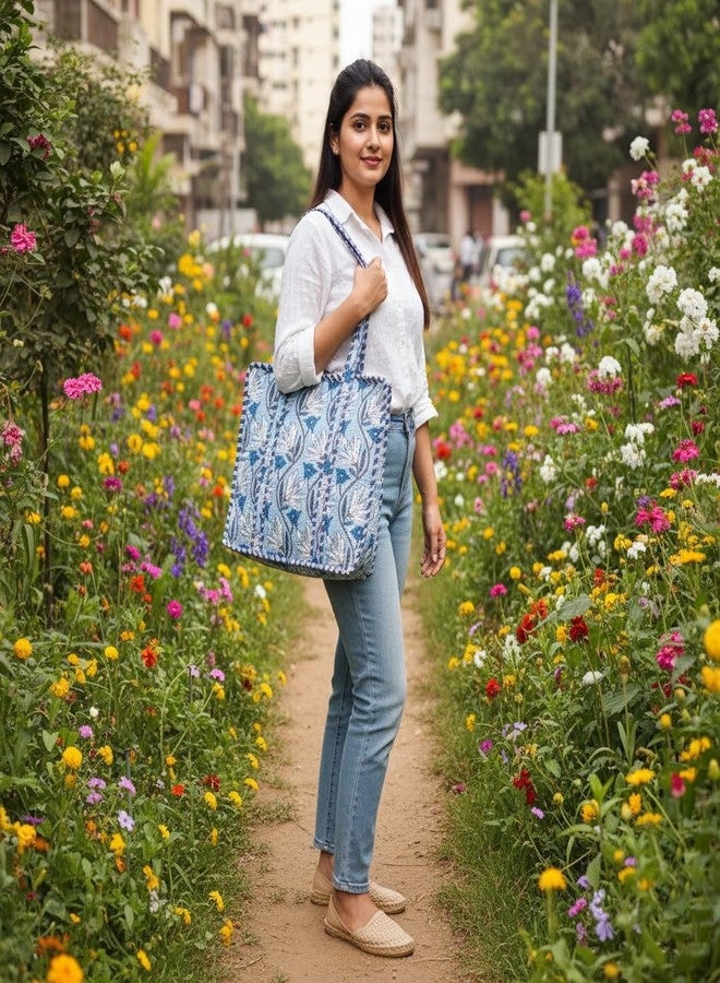 COTSILER Tote Bags Women Lightweight Travel Bag Purse Cotton Shoulder Tote Bag For Shopping Grocery & Beach Bag, Design No 29, Large - Image 2