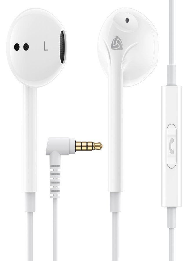 LUDOS ZENITH Wired Earbuds in-Ear Headphones, 2 Years Warranty, Earphones with Microphone, Corded for 3.5mm Jack Ear Buds for iPhone, Samsung, Computer, Laptop, Kids, School Students, Women, Small Ear - Image 1