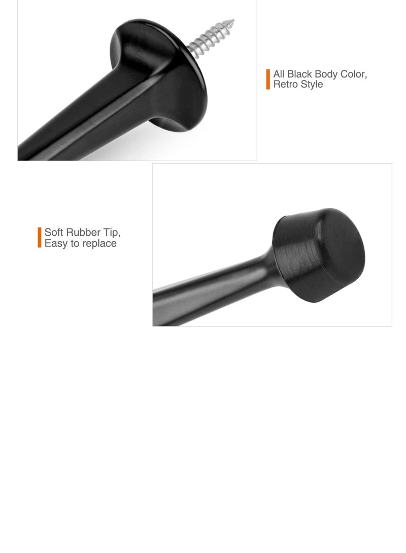 SOLARAE 10PCS Solid Rigid Door Stops, Heavy Duty Door Stoppers Door Stops with Soft Rubber Tips Rigid Door Stoppers Door Stop Protection Solid Door Stops for Office, Home, Garage, Laundry Door - Image 2