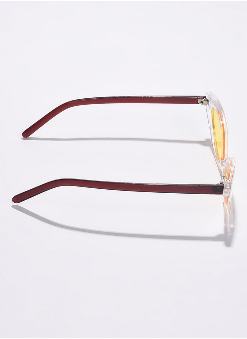 Haute Sauce Yellow Lens Brown Cateye Sunglasses  - Image 2