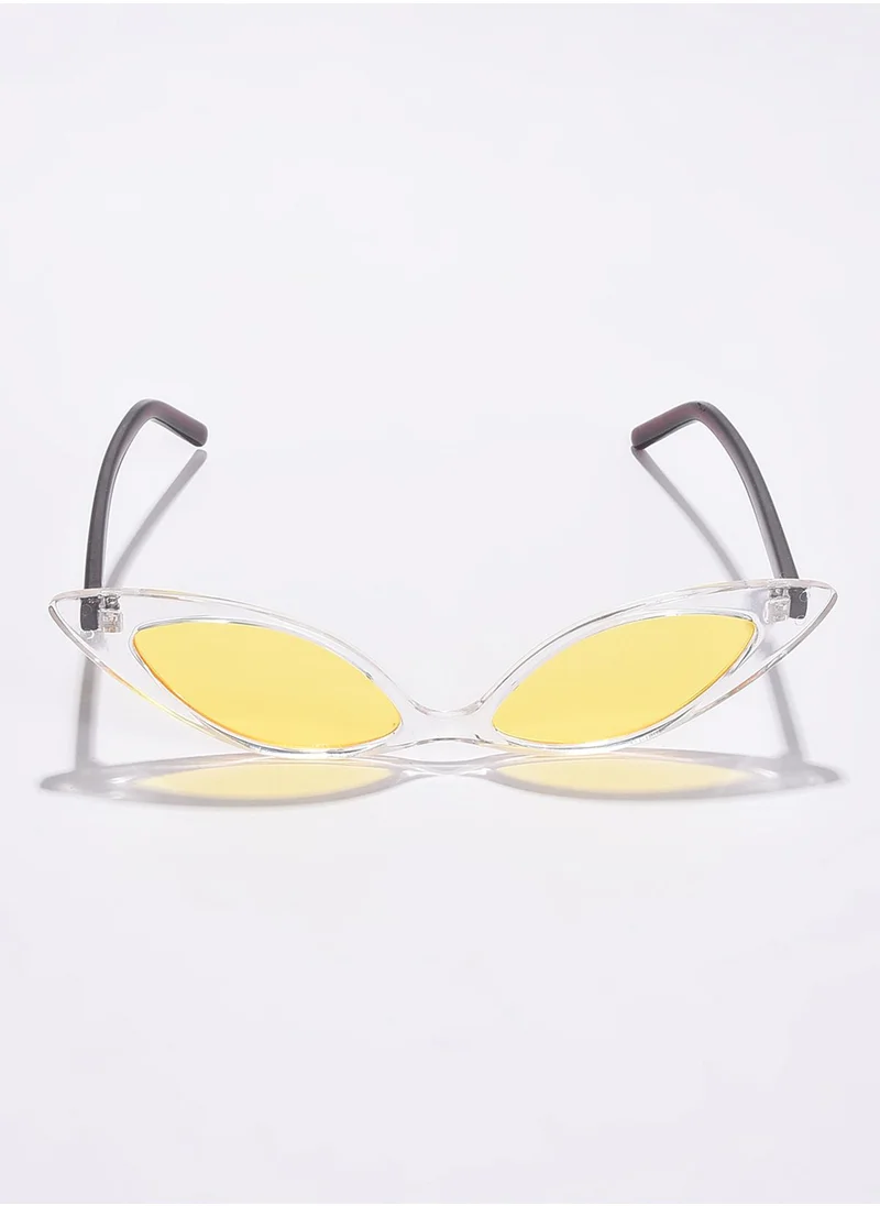 صوص هاوت Yellow Lens Brown Cateye Sunglasses