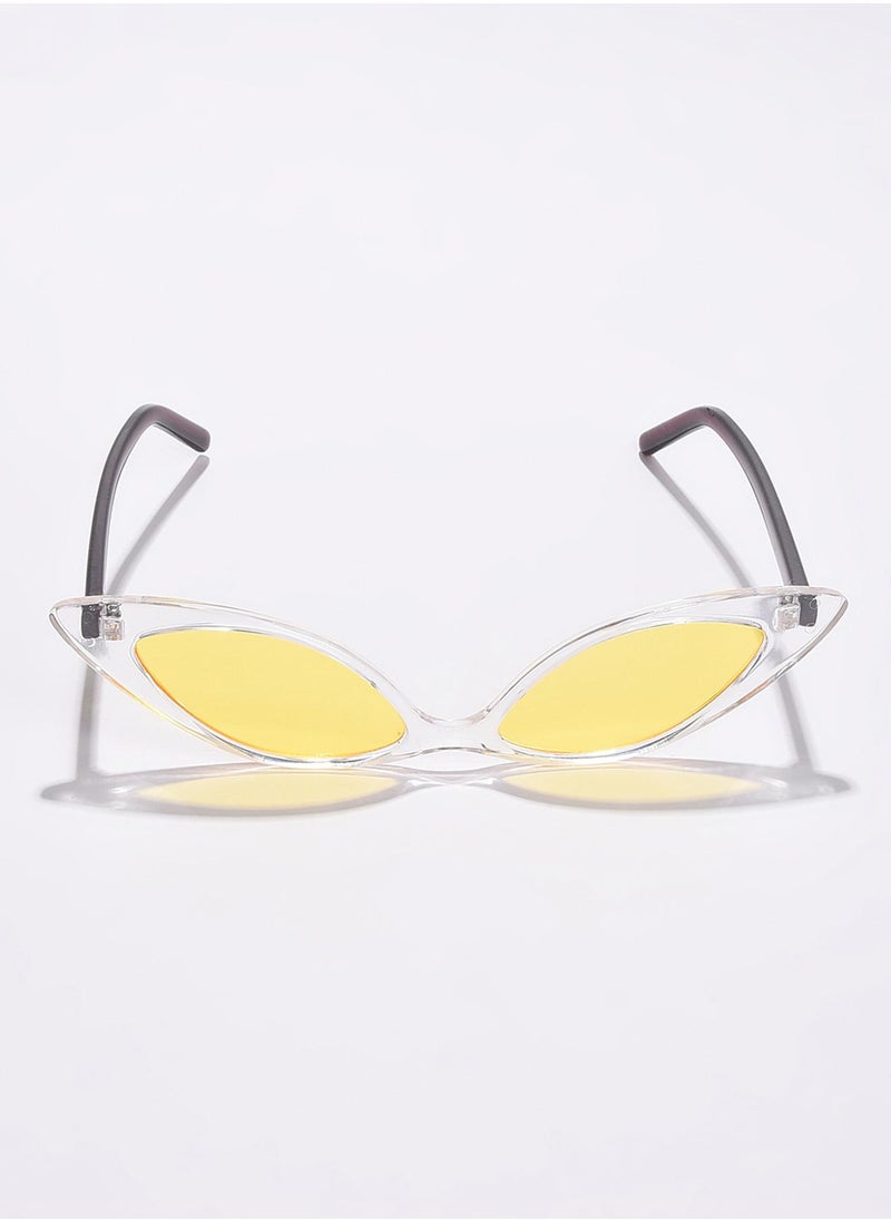 Haute Sauce Yellow Lens Brown Cateye Sunglasses  - Image 3