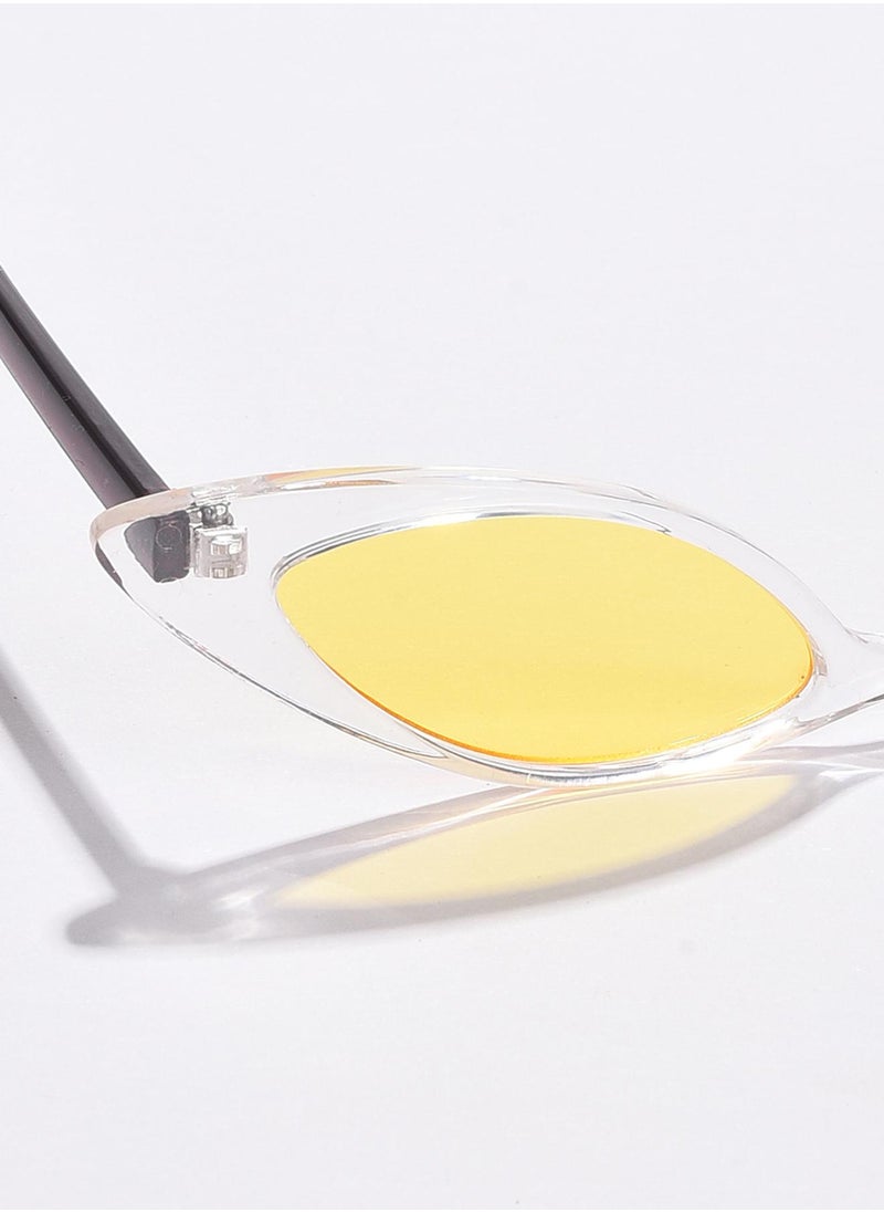 Haute Sauce Yellow Lens Brown Cateye Sunglasses  - Image 5