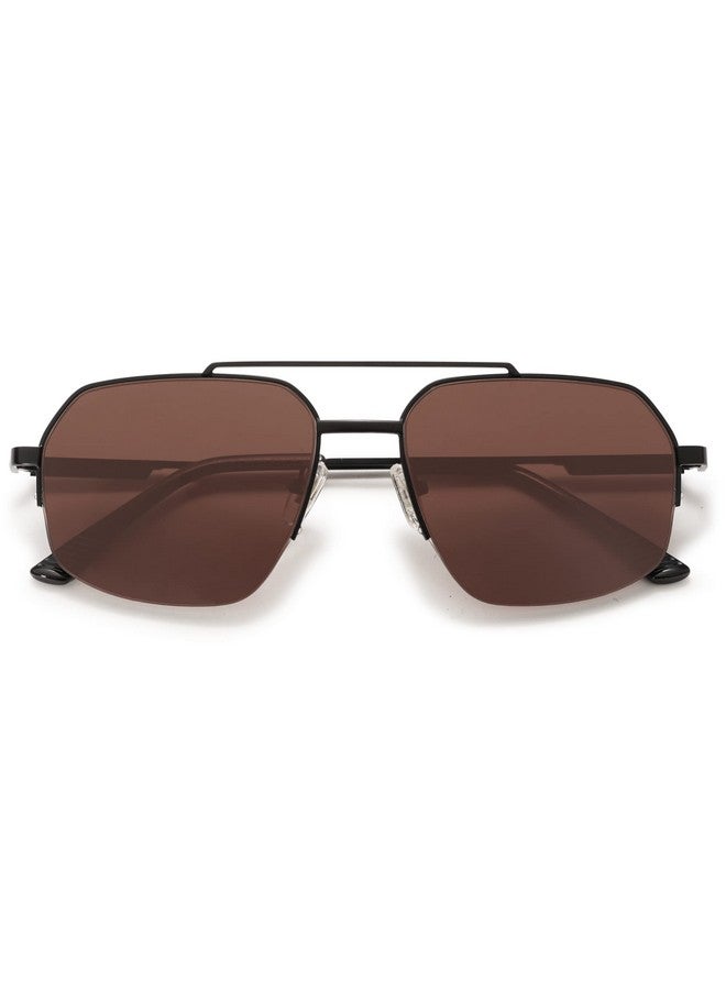 سوجوز نظارات شمسية عصرية للرجال والنساء بإطار معدني مزدوج الجسر وشبه بدون إطار ظلال lrest De Sol Para Mujer Sj1191 رمادي - Image 1