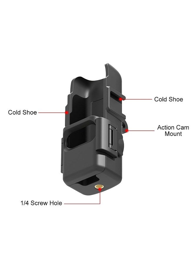 PULUZ PU898B Expansion Adapter Camera Extenion Bracket Mount with Cold Shoe Mount Action Cam Mount & 1/4in Screw Hole Compatible with DJI Osmo Pocket 3  - Image 5