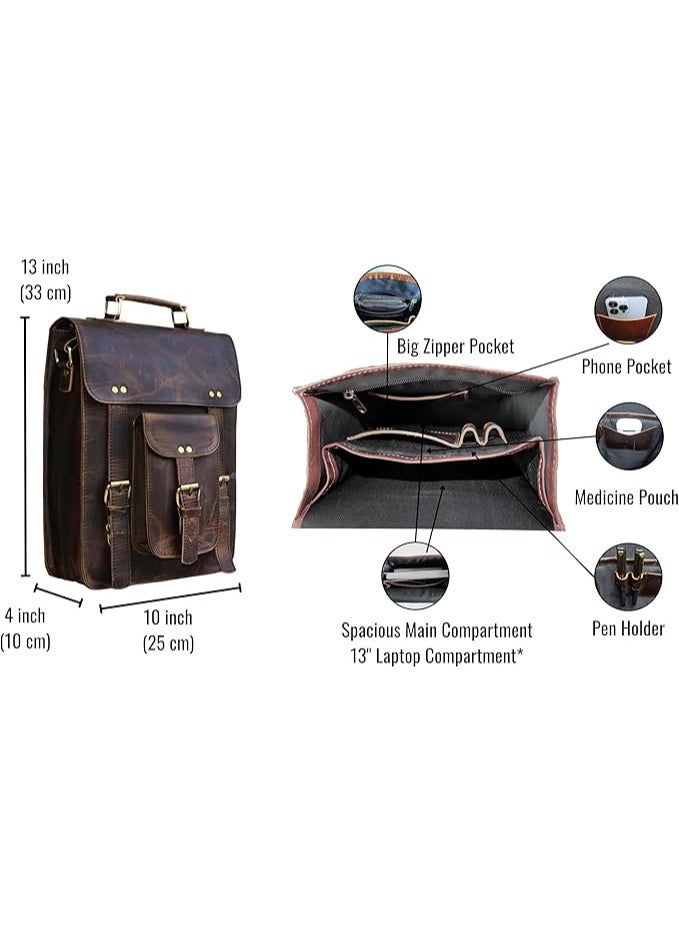 جالد حقيبة ماسنجر جلدية للاب توب، حقيبة مكتب، هدية للرجال، حقيبة كتف للكمبيوتر - Image 3