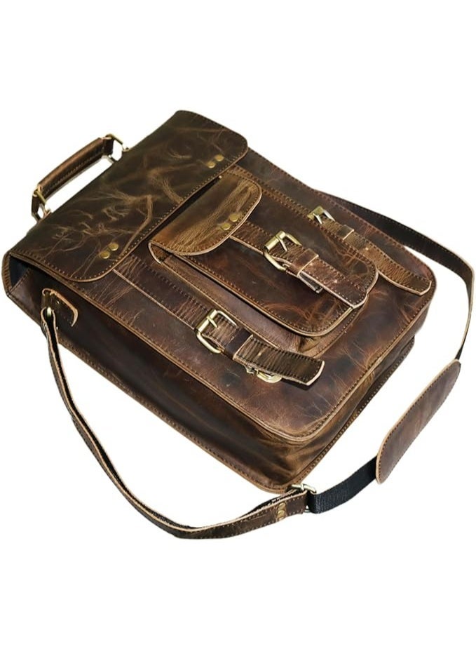 جالد حقيبة ماسنجر جلدية للاب توب، حقيبة مكتب، هدية للرجال، حقيبة كتف للكمبيوتر - Image 2