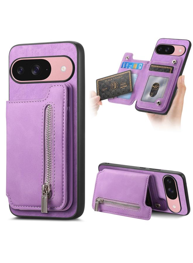 اس-توب جراب خلفي لهاتف Google Pixel 9 / 9 Pro Retro MagSafe محفظة بسحاب وحقيبة بطاقات - Image 1