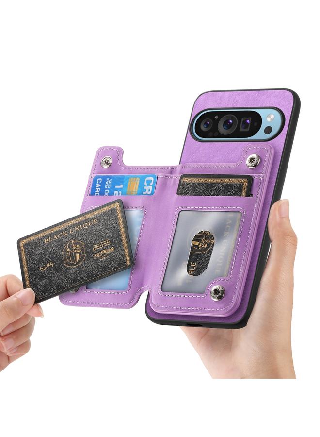 اس-توب جراب خلفي لهاتف Google Pixel 9 / 9 Pro Retro MagSafe محفظة بسحاب وحقيبة بطاقات - Image 4