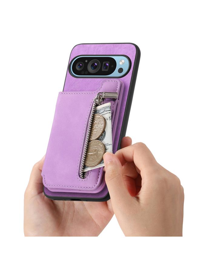 اس-توب جراب خلفي لهاتف Google Pixel 9 / 9 Pro Retro MagSafe محفظة بسحاب وحقيبة بطاقات - Image 5