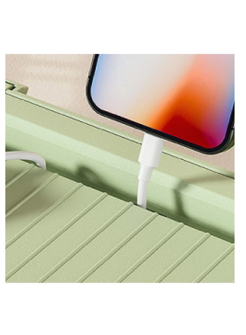 Cable Management Box Small Cord Organizer Box Insulated Cable Storage Box for TV Computer Laptop Power Strips Fashionable Power Strip Box for Home Office Green  - Image 4