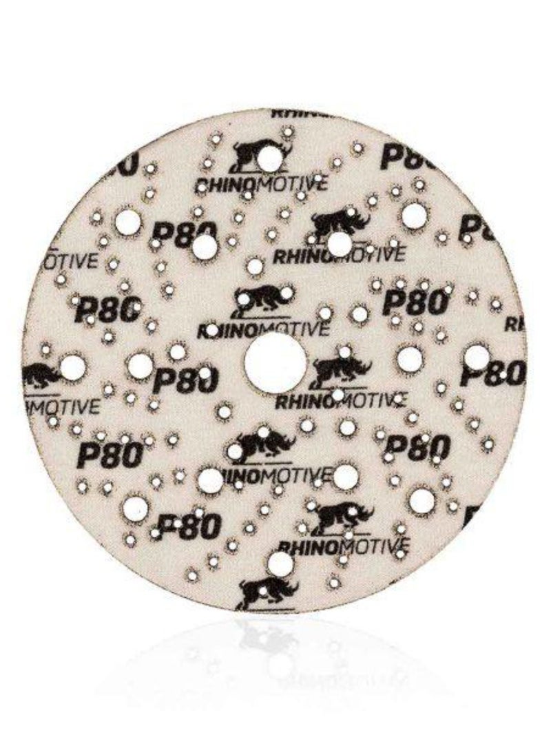 RHINOMOTIVE CERAMIC EXTREME Plus Abrasive Discs 150MM MULTIHOLE Grit 80 50 Pcs Per Box  - Image 3