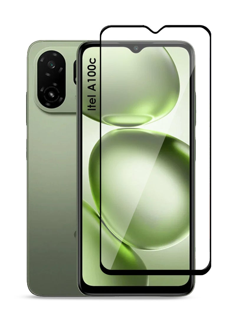 Itel A100C Screen Protector - Premium Full Screen Tempered Glass For Itel A100C , High Transparency, Delicate Touch, Anti-Explosion, Smooth Arc Edges, Easy Installation - Image 1