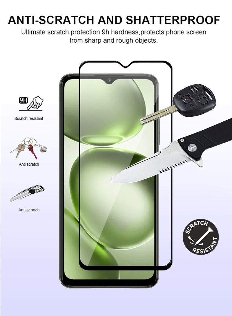 Itel A100C Screen Protector - Premium Full Screen Tempered Glass For Itel A100C , High Transparency, Delicate Touch, Anti-Explosion, Smooth Arc Edges, Easy Installation - Image 2