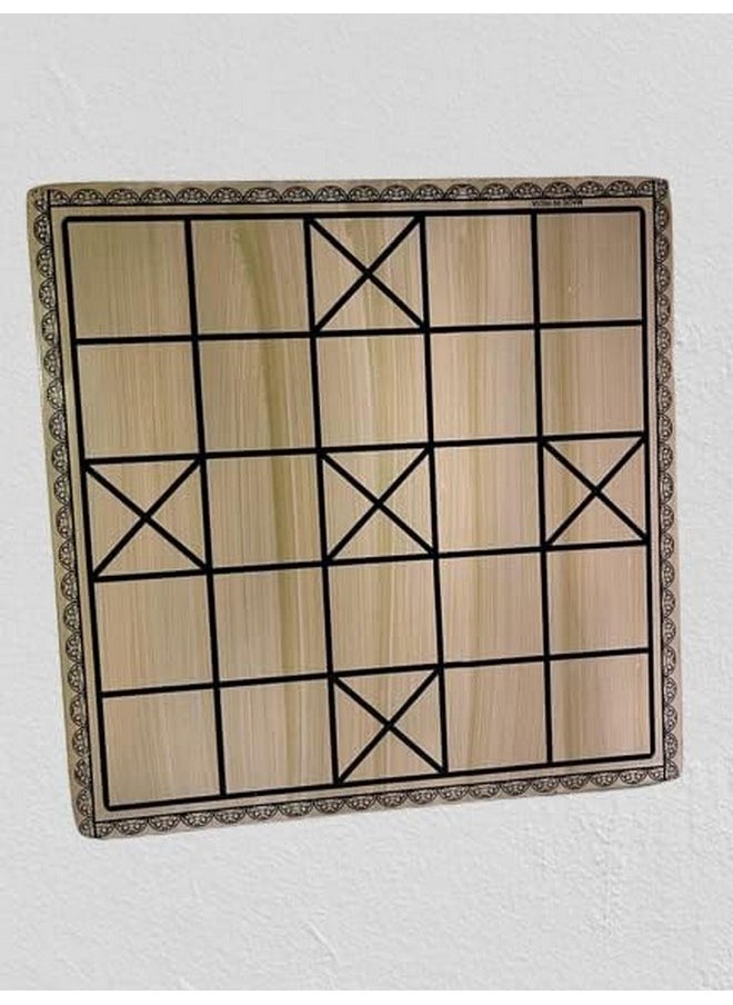 Smartcraft - Adult Wooden Chathuranga/Pagade Board Set/India Traditional Game/Board Games (7 And 5 Home) - Image 1
