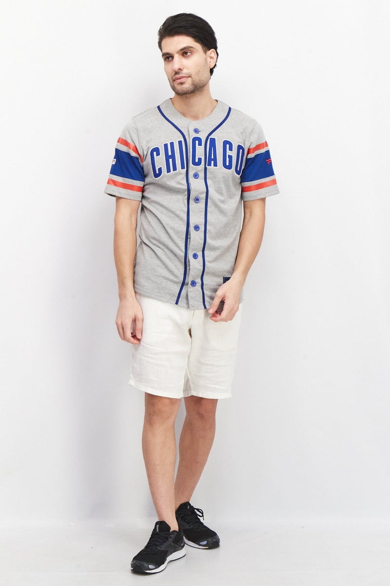 إم إل بي الرجال ملابس رياضية تناسب شيكاغو Cubs جيرسي البيسبول, رمادي - Image 3