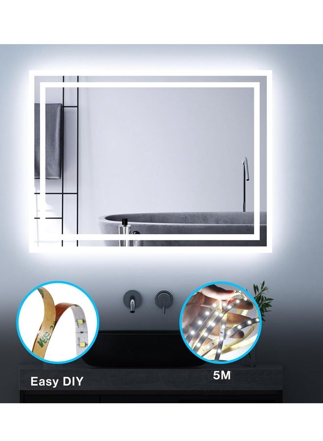 LED Light Strip 1m  LED Strip Works COB LED Strip Light 5V USB Powered Flexible Under Cabinet Light for Bedroom,Kitchen,Home Vanity Mirror Lighting Decor