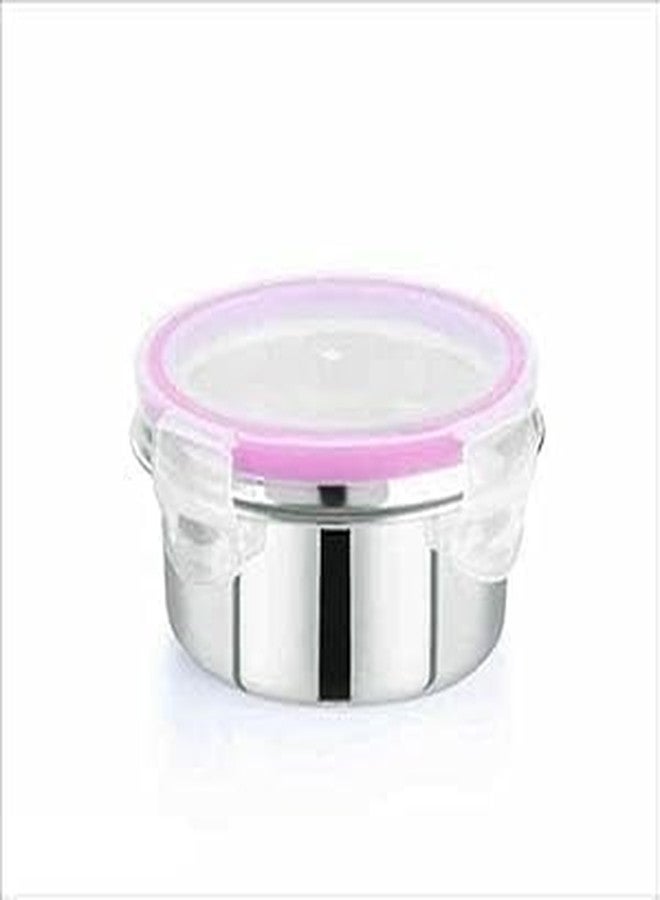 Ganraj Leak Proof Click and Seal Lock Stainless Steel Storage/Air Tight Tiffin Container/Lunch Container with Stainless Steel (S.S) (125ML) - Image 1