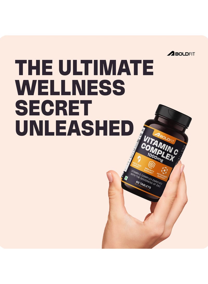 Boldfit Vitamin C Tablets with Amla & Orange Extract with Zinc Vitamin C Supplements Support Energy Immunity- 60 Tablets - Image 5