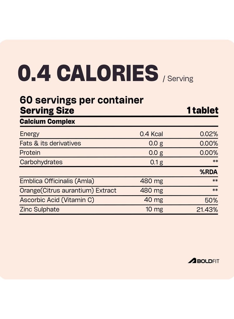 Boldfit Vitamin C Tablets with Amla & Orange Extract with Zinc Vitamin C Supplements Support Energy Immunity- 60 Tablets - Image 4