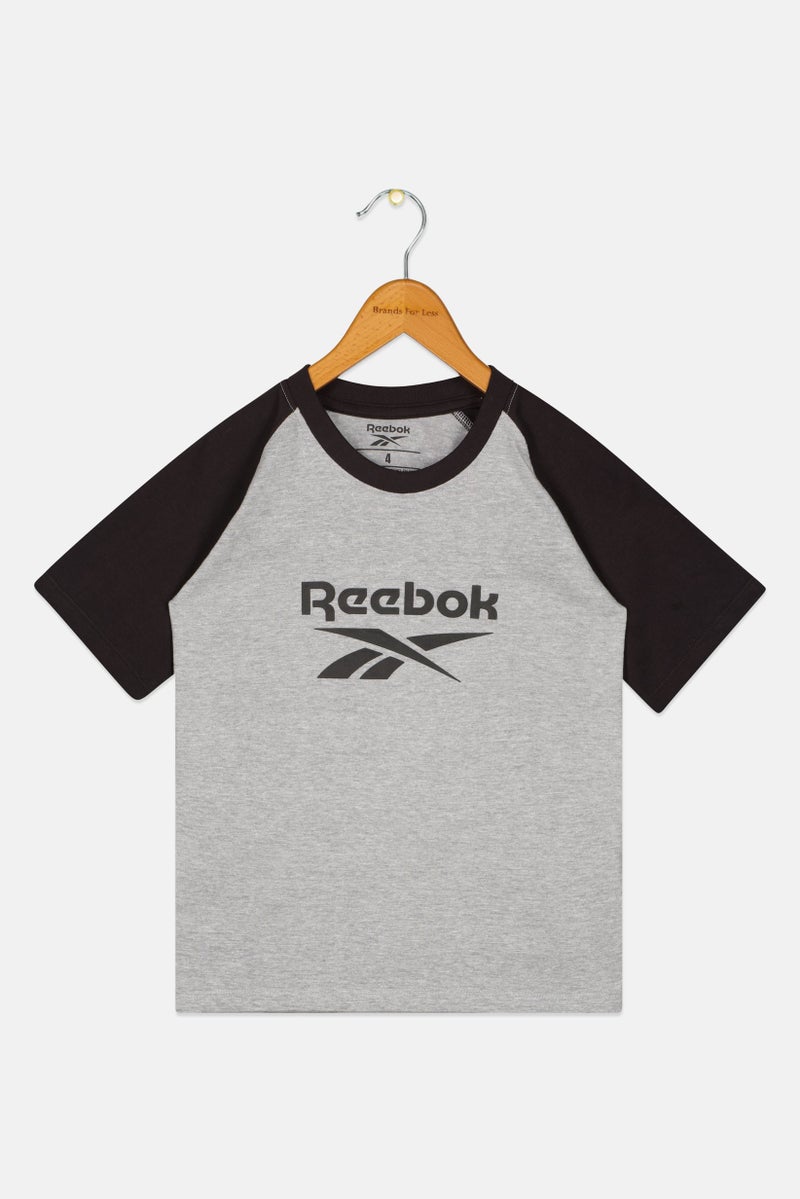 Reebok Toddlers Boy Crew Neck Short Sleeve Brand Logo T-Shirt, Multicolor - Image 1