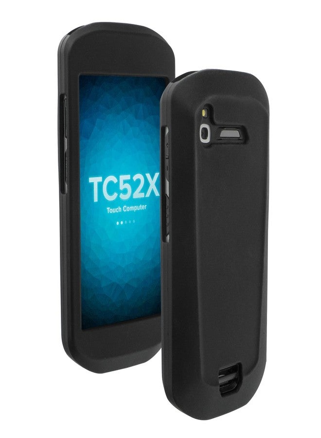 CARPSDZY TC51 Protective Case Rugged Rubber Cover for Zebra TC51 TC52 TC52X TC56 TC57 Handheld Barcode Scanner, High-Durability Case Black - Image 2