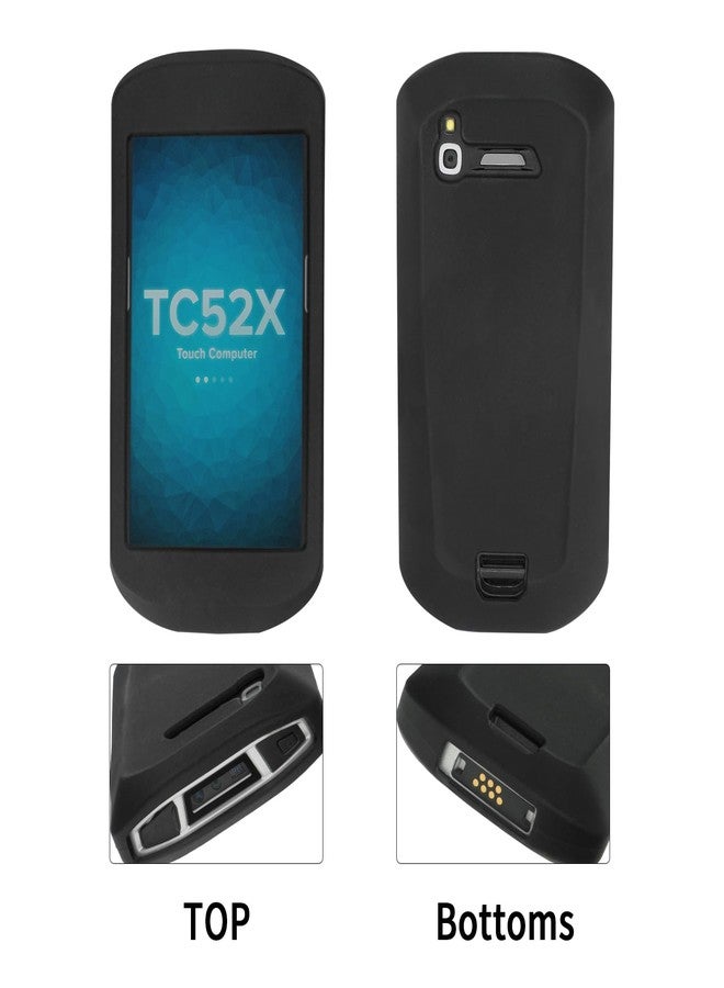 CARPSDZY TC51 Protective Case Rugged Rubber Cover for Zebra TC51 TC52 TC52X TC56 TC57 Handheld Barcode Scanner, High-Durability Case Black - Image 5
