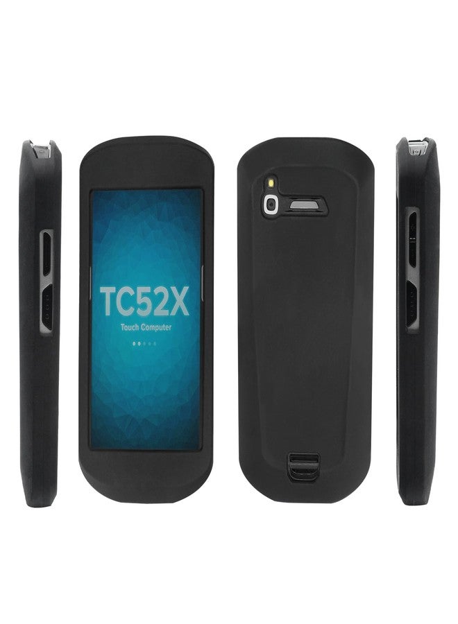 CARPSDZY TC51 Protective Case Rugged Rubber Cover for Zebra TC51 TC52 TC52X TC56 TC57 Handheld Barcode Scanner, High-Durability Case Black - Image 4
