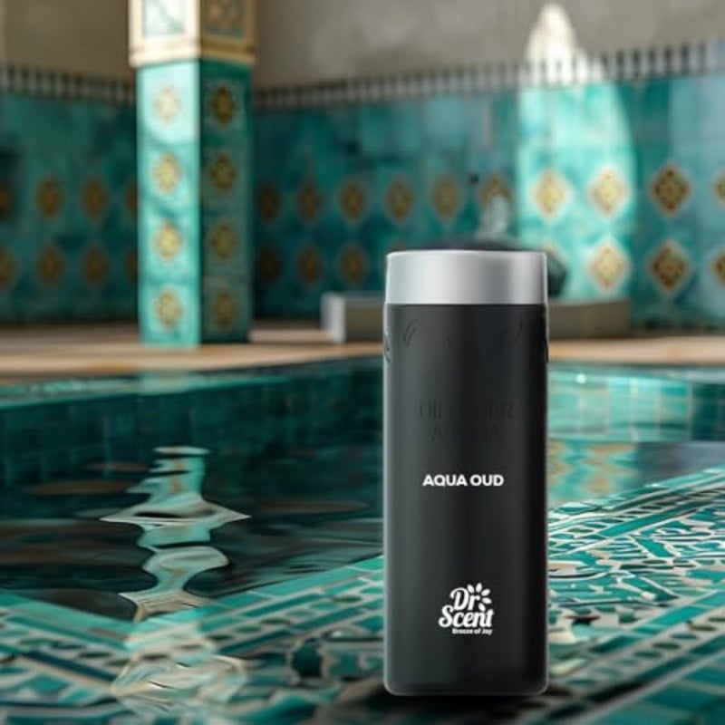 موزع روائح زيت العود المائي الفاخر، مكونات عليا من البرتقال، زجاجة برغموت كالابريا الزجاجية، غطاء ذهبي، لون كهرماني، رائحة تدوم طويلاً للمنزل والمكتب والفنادق والمنتجعات الصحية 500 مل - Image 4