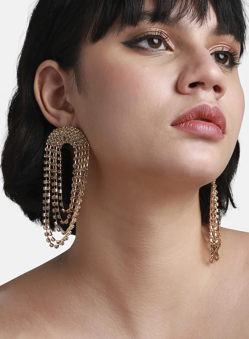 SOHI Maxi Bling Artificial Drop Earring Jewellery