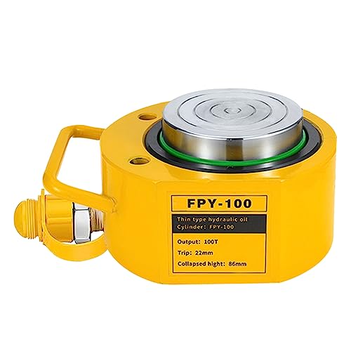 MMNZE 100T 20mm/0.79" Stroke Mini Hydraulic Ram Jack - Porta Power Retract Automatically Split Single Acting Lifting Cylinders for Machinery, Ship Bridge Construction - Image 1