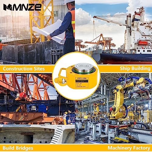 MMNZE 100T 20mm/0.79" Stroke Mini Hydraulic Ram Jack - Porta Power Retract Automatically Split Single Acting Lifting Cylinders for Machinery, Ship Bridge Construction - Image 5