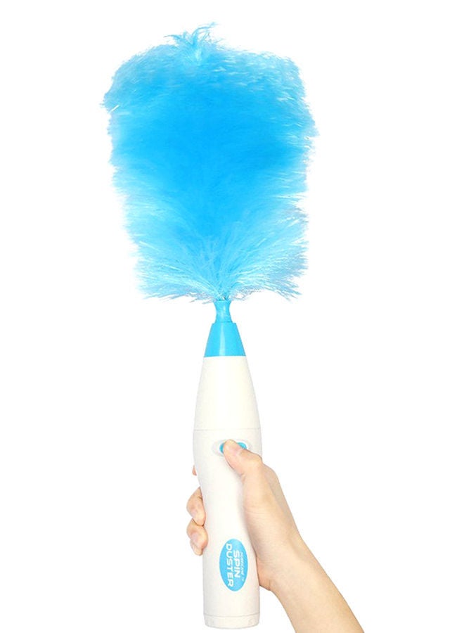 NIBEMINENT Electric Spin Duster Cleaning Brush White/Blue - Image 2