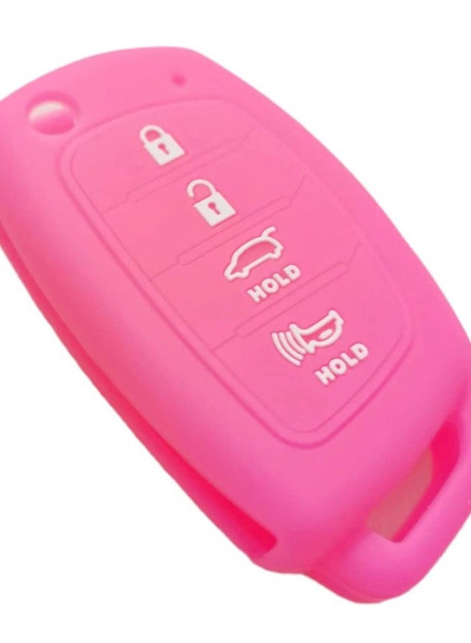 REPROTECTING Silicone Rubber Key Fob Cover Compatible with 2013-2019 Hyundai Santa Fe Sonata Tucson Santa Fe Sport(Suitable for Buttons with Eject/flip/fold Buttons, not for Smart Keys) - Image 4