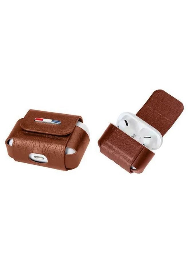 INEIX - Protective Case Cover For Apple AirPods Pro With Carabiner Brown - Image 1