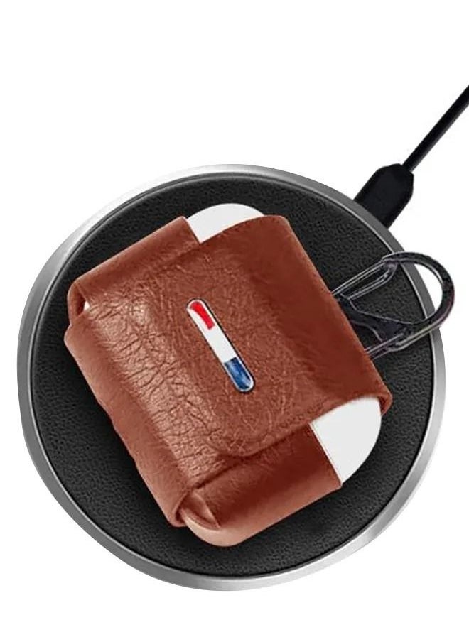 INEIX - Protective Case Cover For Apple AirPods Pro With Carabiner Brown - Image 1