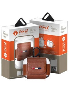 INEIX Protective Case Cover For Apple AirPods Pro With Carabiner Brown  - Image 4