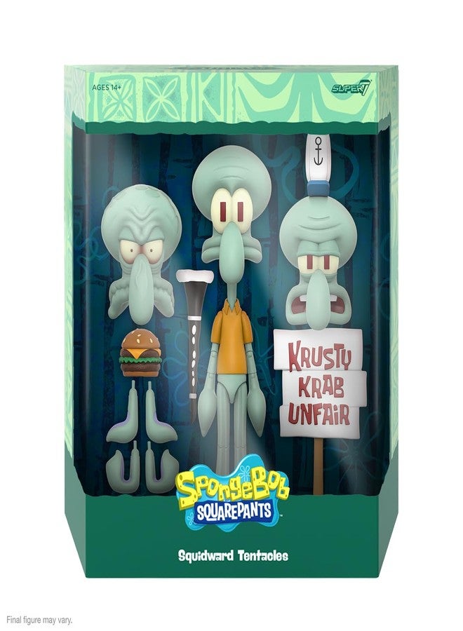 Super7 ULTIMATES! Spongebob Squarepants Squidward - 7" Spongebob Action Figure with Accessories Classic Cartoon Collectibles and Retro Toys - Image 2