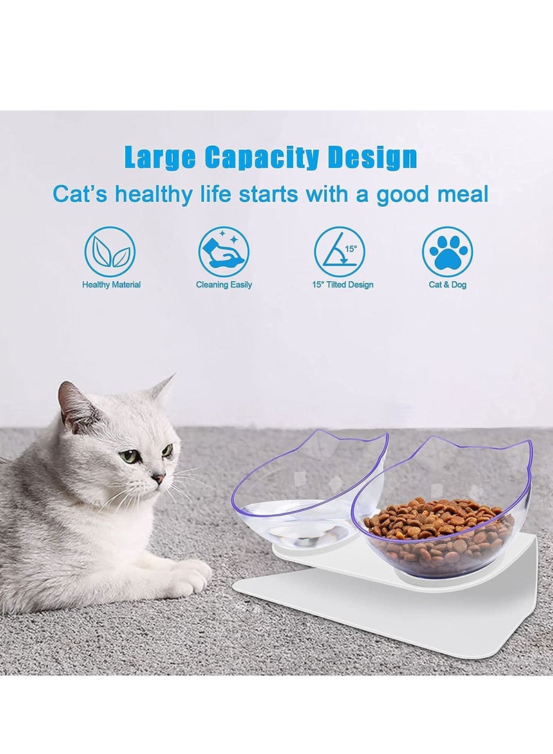 Double Cat Bowl with Raised Stand (Clear) - Image 5