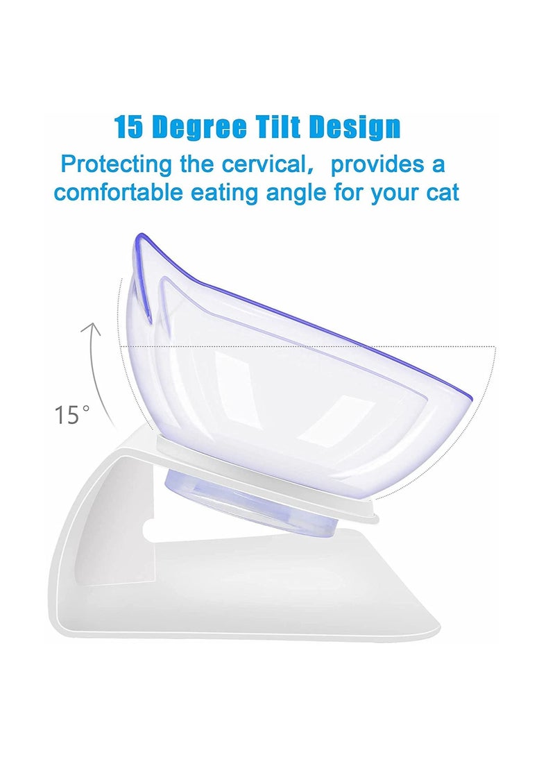 Double Cat Bowl with Raised Stand (Clear) - Image 3