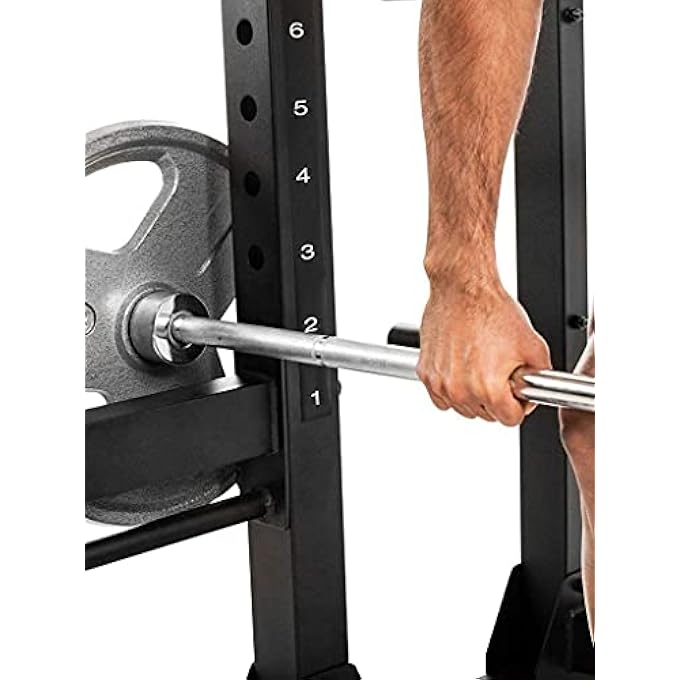rayihni Smith Machine Squat Stand Adjustable Multi-Function Barbell Rack Stand, Max Load 600Lbs Adjustable Squat Rack Fitness Barbell Free Bench Press Stands Press Equipment Home & Gym-Mf-2830 - Image 5