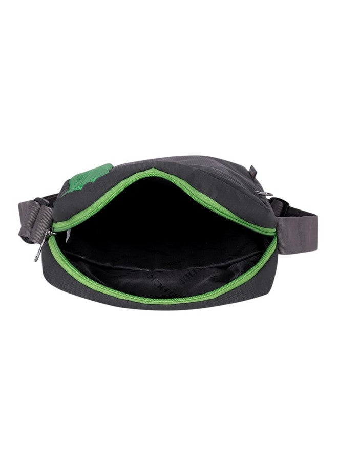 KILLER ENTIZO Traveler Sling Bag for 10" iPad/Tablet - Shoulder Side Sling Bag for Men - Dark Grey & P. Green - Image 5