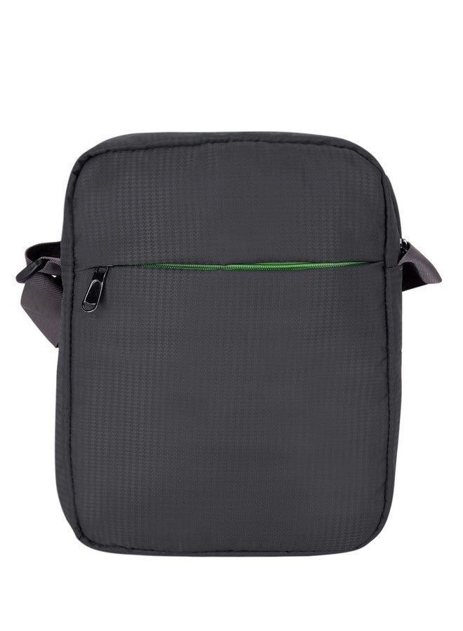 KILLER ENTIZO Traveler Sling Bag for 10" iPad/Tablet - Shoulder Side Sling Bag for Men - Dark Grey & P. Green - Image 4