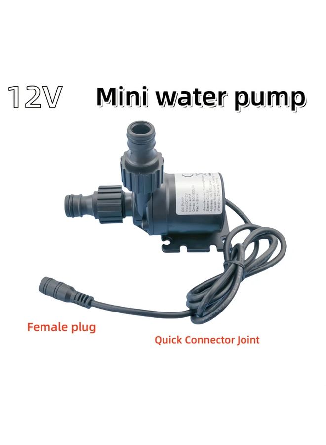 DC 12V Solar Submersible Water Pump 211 GPH High Flow Female Plug For Aquarium Fountain Irrigation - Image 1